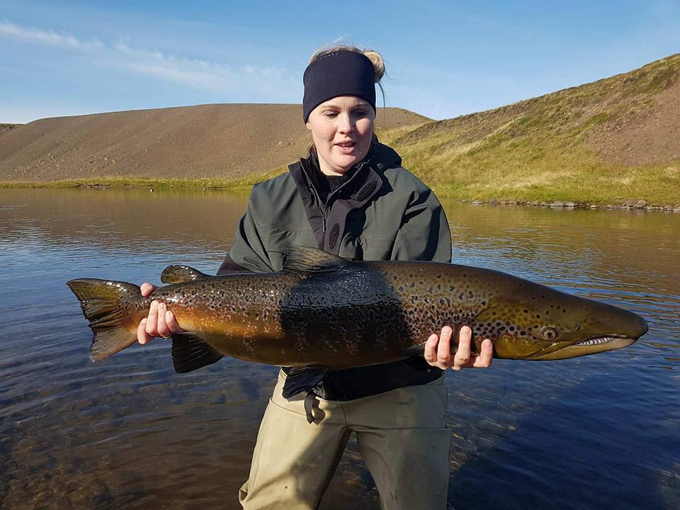 102 cm Kristnipollur Íris Kristinsdóttir, Kristnipollur, Laxá í Dölum