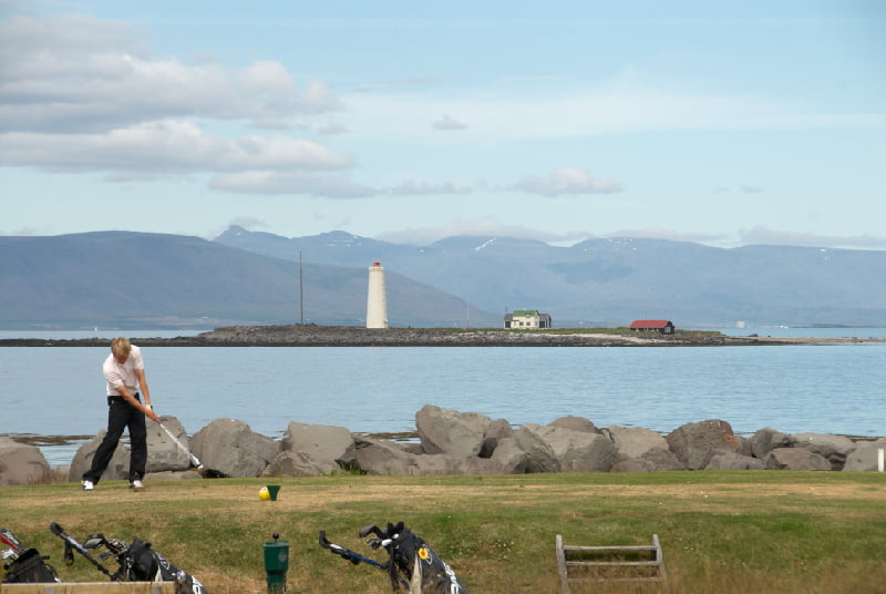 Frá golfvellinum á Seltjarnarnesi. Mynd: nkgolf.is